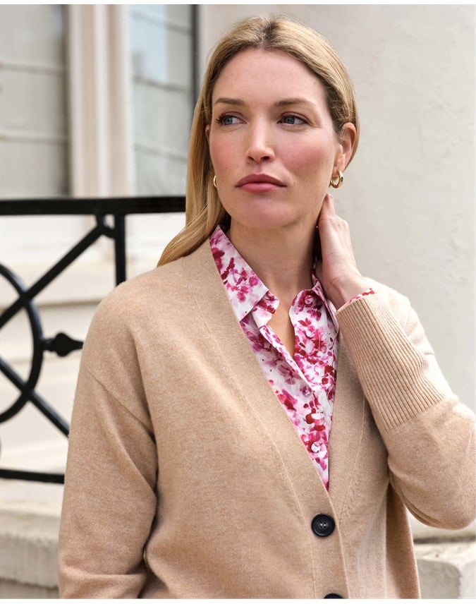 Pure Cashmere Boyfriend Cardigan