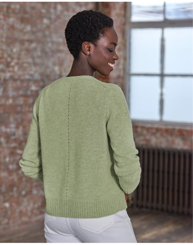 Lofty Cashmere Crew Cardigan