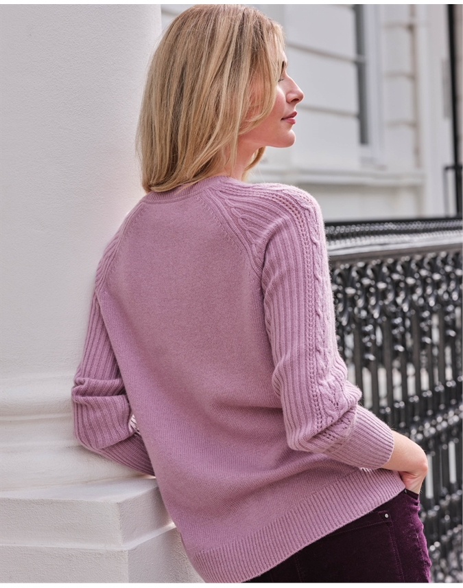 Cashmere Lofty Cable Sweater