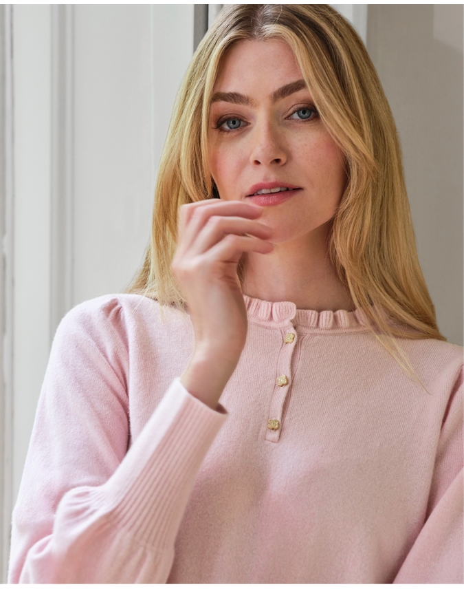 Cashmere Frill Sweater