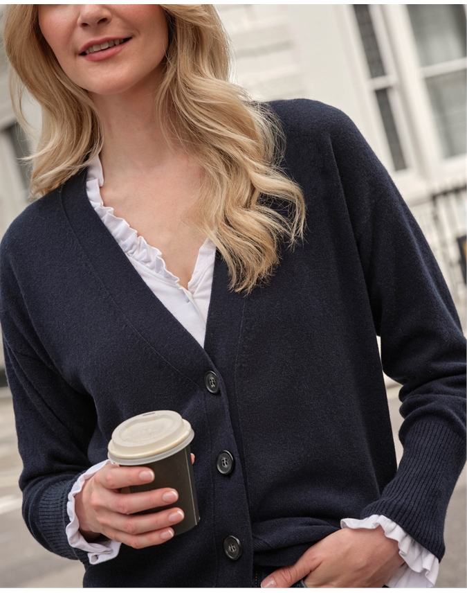 Pure Cashmere Boyfriend Cardigan