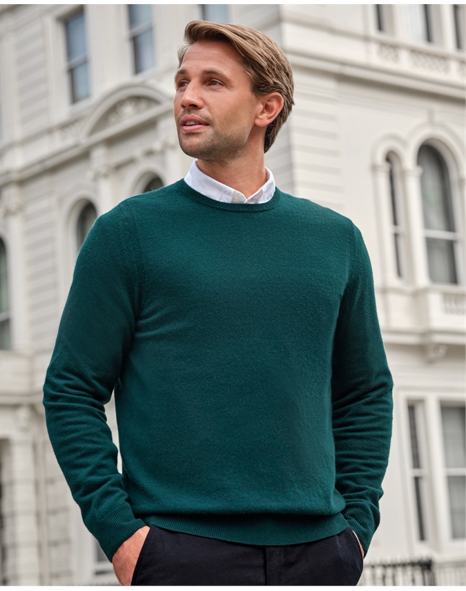 Mens cashmere crew neck sweater sale