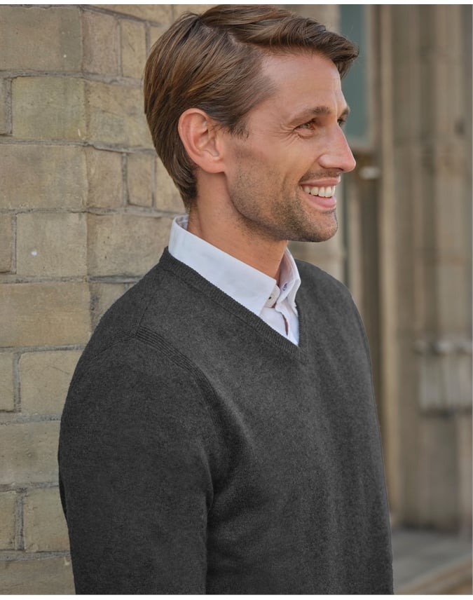 Mens Cashmere V Sweater