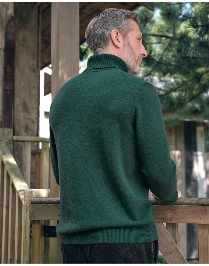 Mens Lambswool Turtle Neck Sweater
