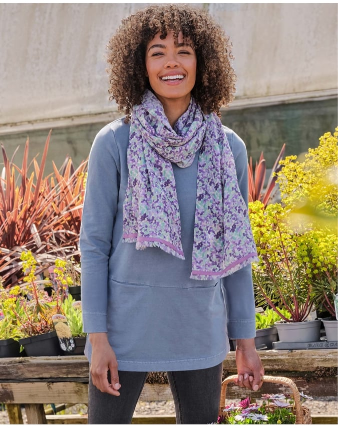 Blurred Animal Print Midweight Scarf
