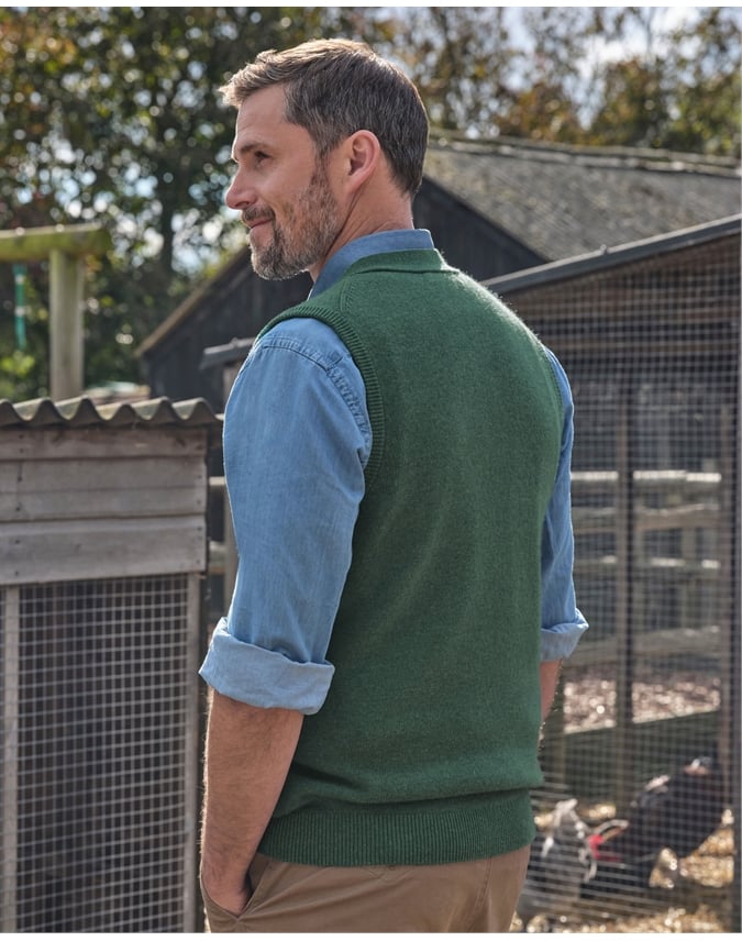 Mens Lambswool Vest