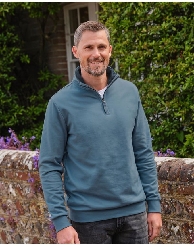 Cotton Half Zip Sweater