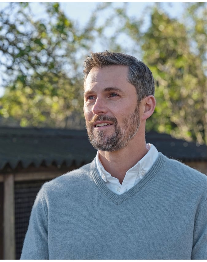 Mens Lambswool V Neck Sweater