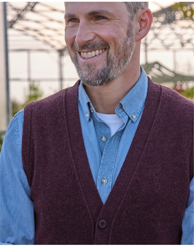 Mens Lambswool Vest