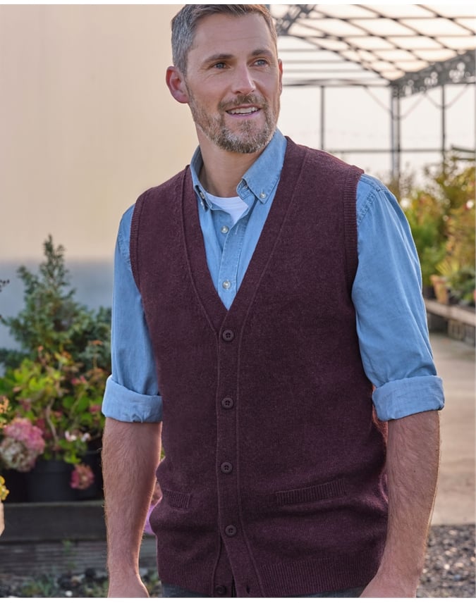 Mens Lambswool Vest