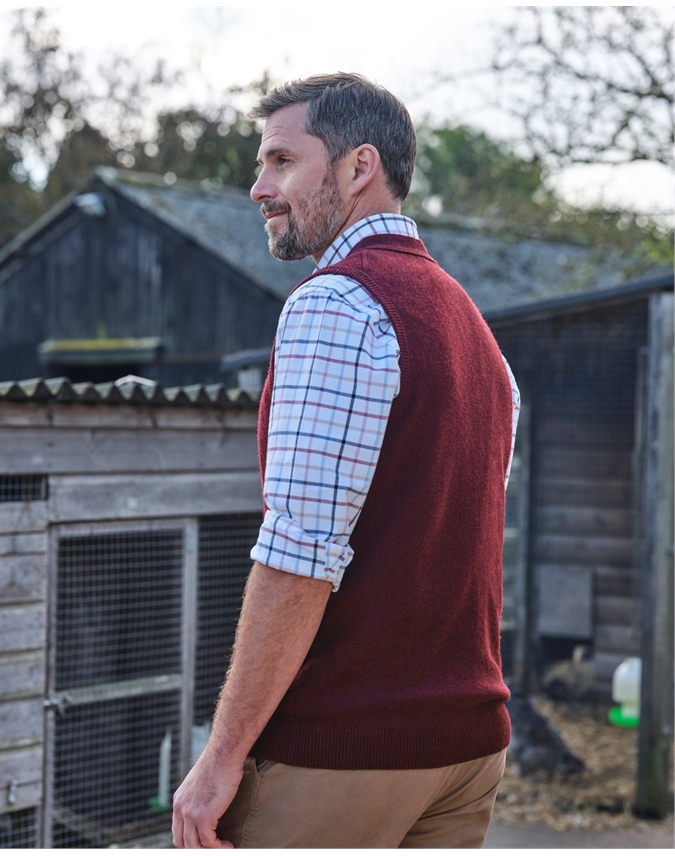 Mens Lambswool Vest