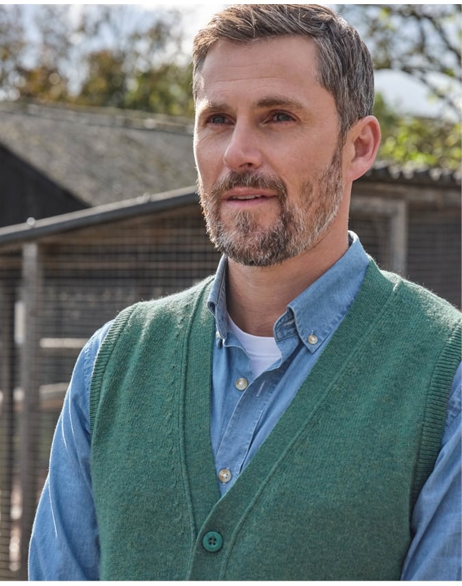 Mens Lambswool Vest
