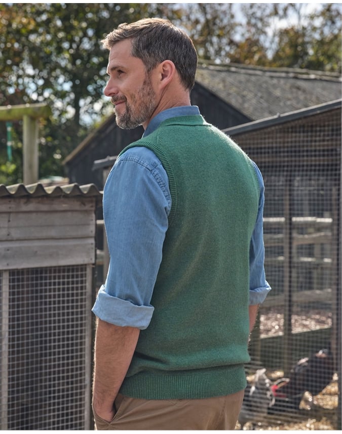 Mens Lambswool Vest