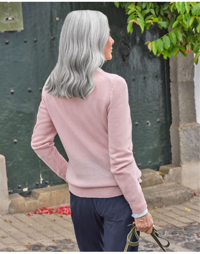 Womens Lambswool V Neck Sweater