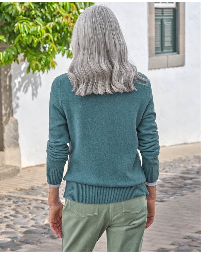 Lambswool Zip Thru Cardigan