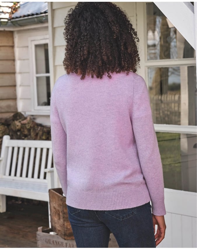 Lambswool Zip Thru Cardigan