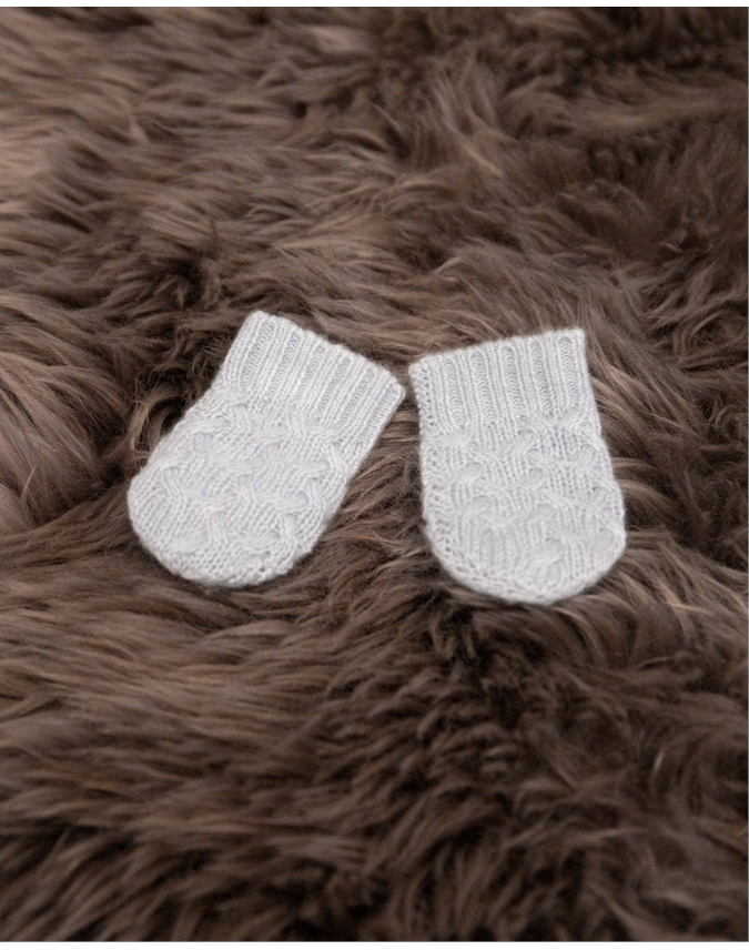 Cashmere Baby Cable Mitt