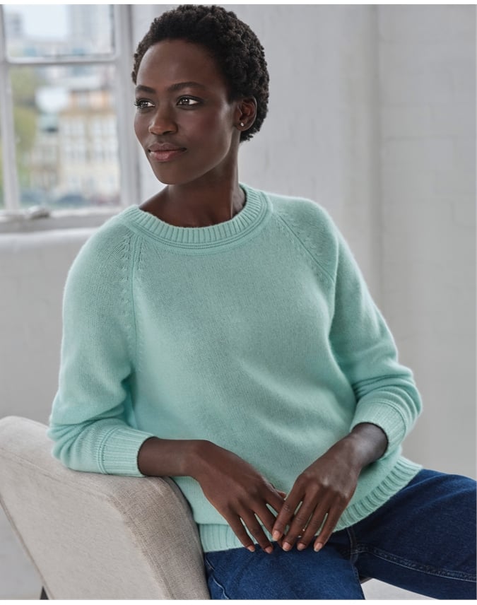 Cashmere Lofty Raglan Sleeve Jumper