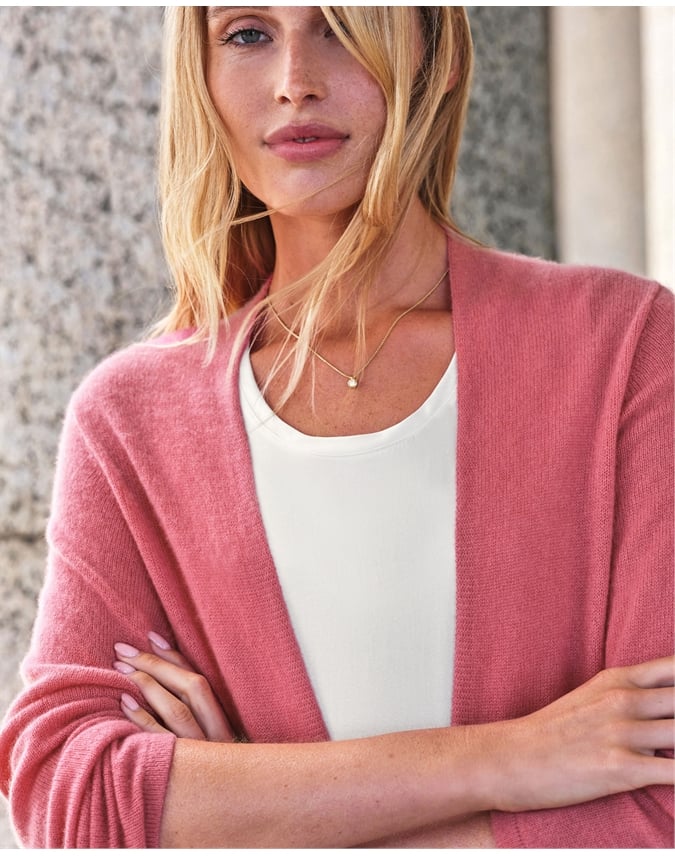 Gassato Lightweight Cashmere Swing Cardigan