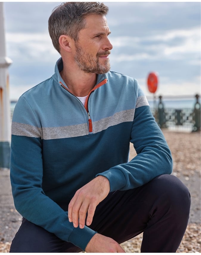 Cotton Half Zip Sweater