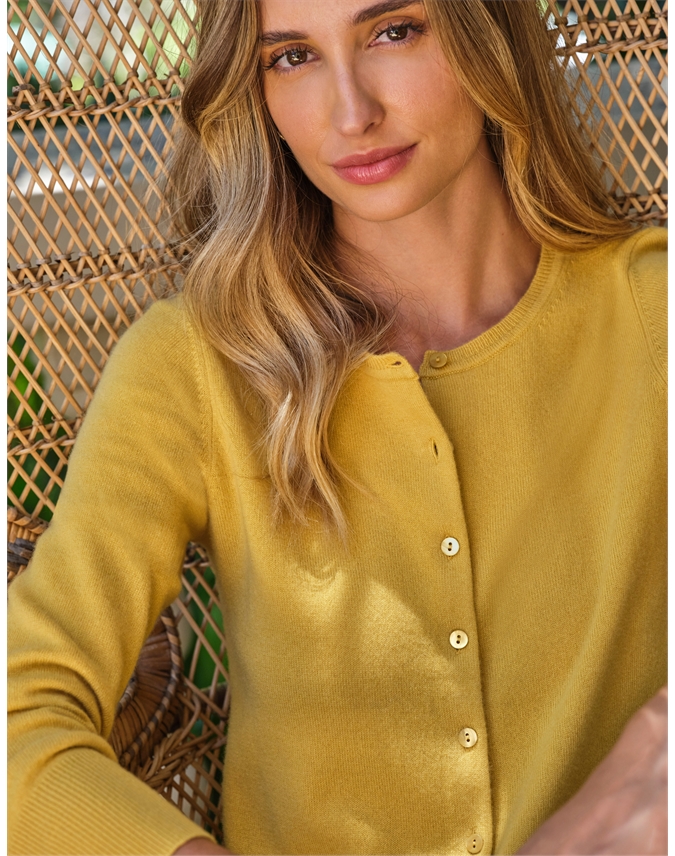 Cashmere Crew Neck Cardigan