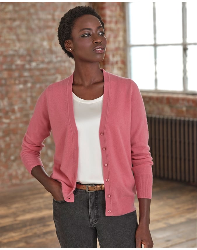 Cashmere V Neck Cardigan