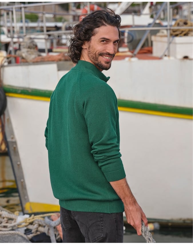 Essential Cotton Zip Cardigan