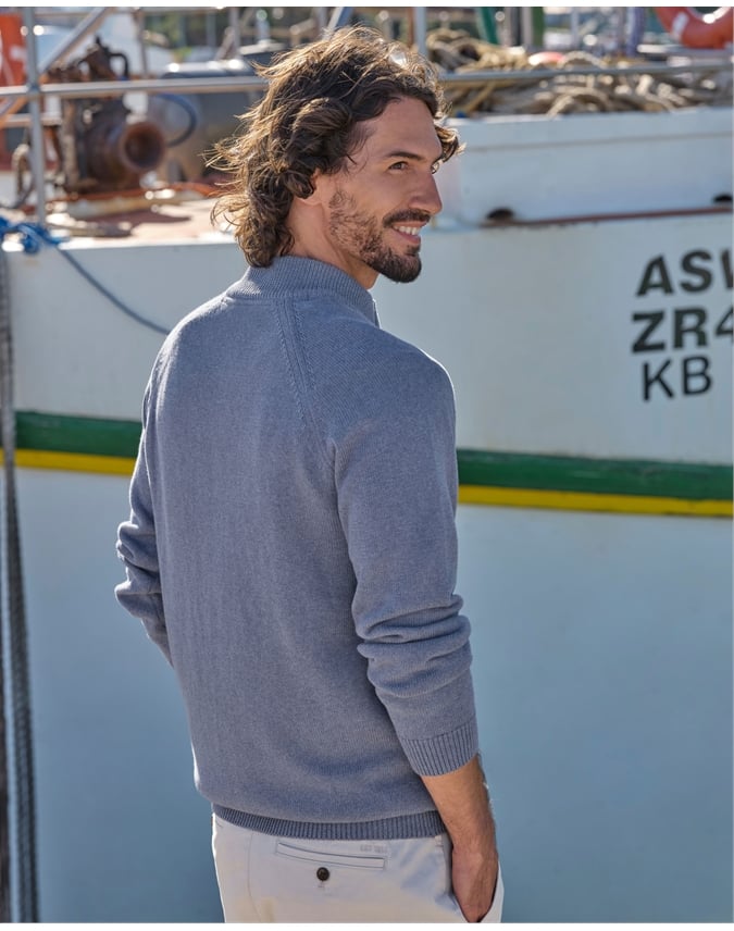 Essential Cotton Zip Cardigan