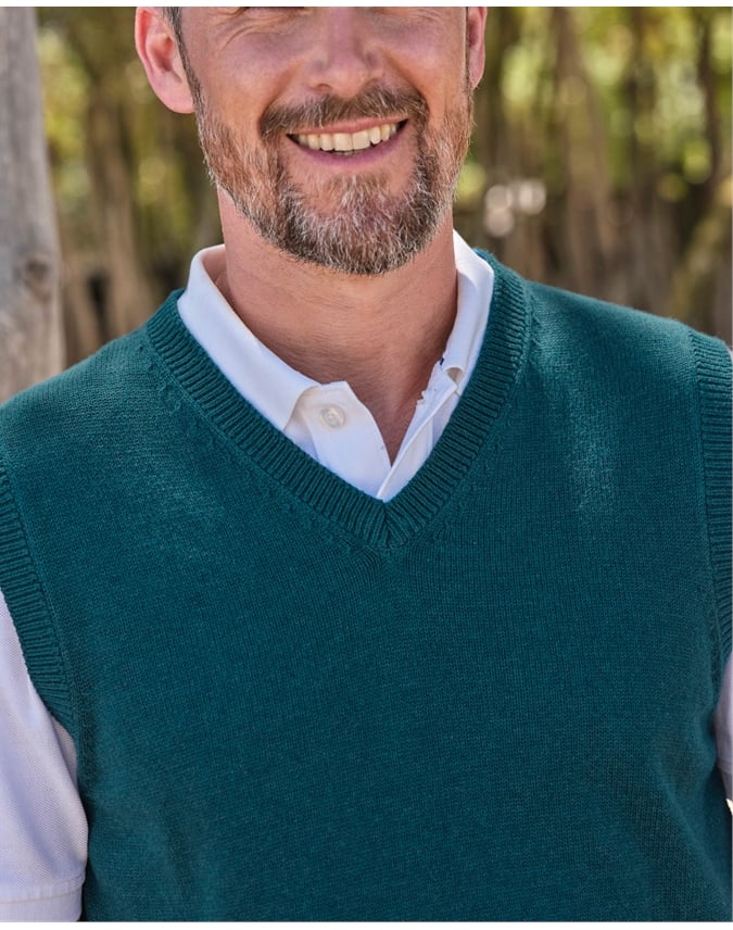 Essential Cotton V Neck Vest
