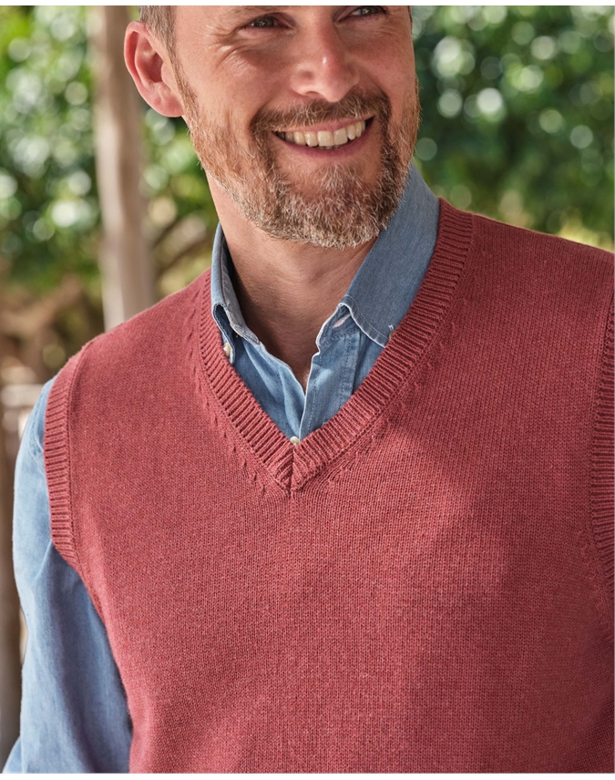 Essential Cotton V Neck Vest