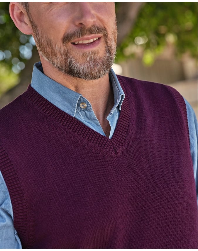 Essential Cotton V Neck Vest