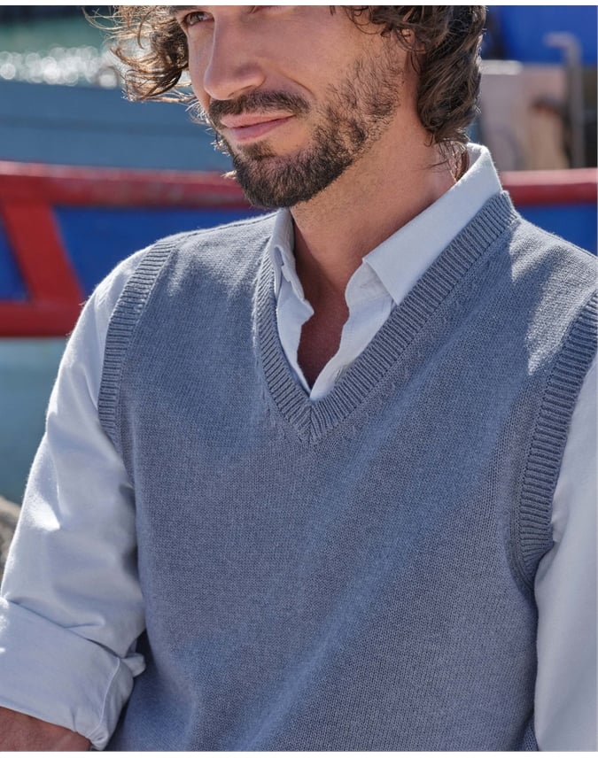 Essential Cotton V Neck Vest
