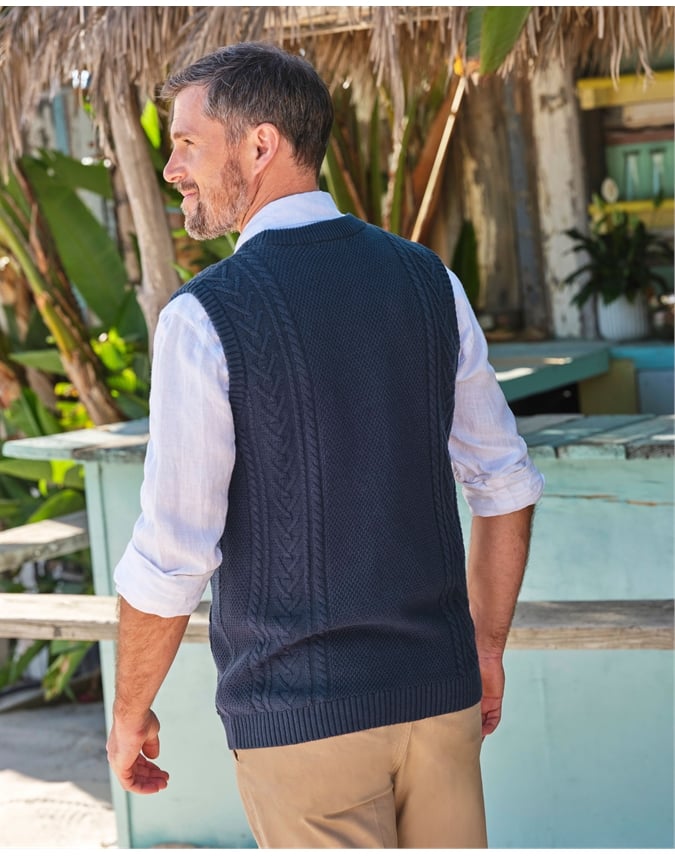 Mens Cable Vest
