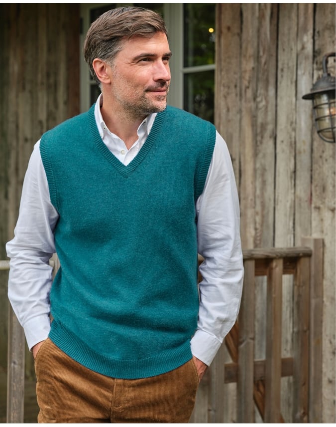 Mens Classic Lambswool Vest