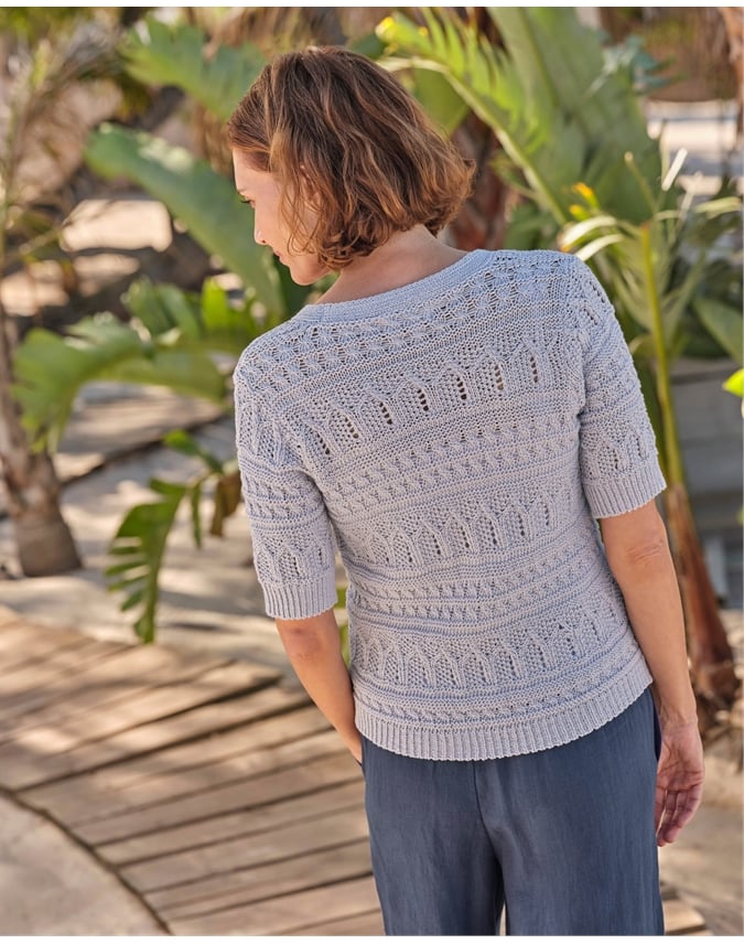 Tape Yarn V Neck Cardi