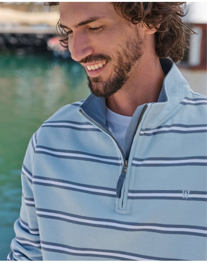 Cotton Half Zip Sweater