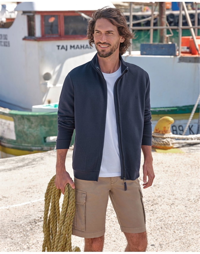 Cotton Full Zip Sweatshirt