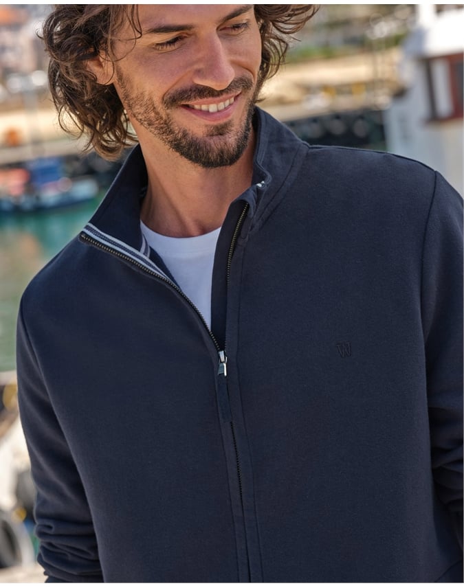 Cotton Full Zip Sweatshirt