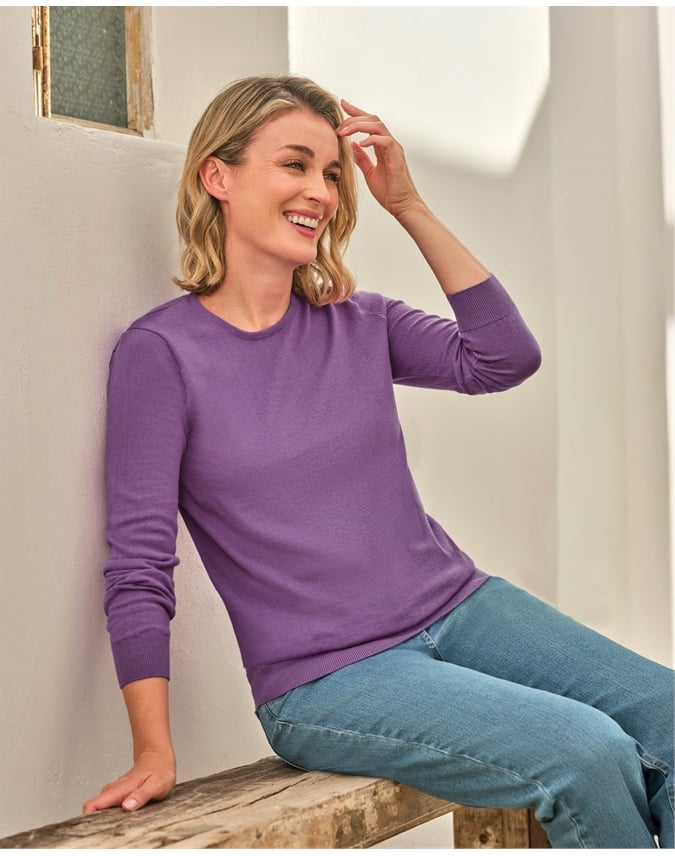 Cotton & Cashmere Crew Neck Sweater