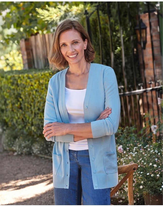 Long V Neck Cardigan
