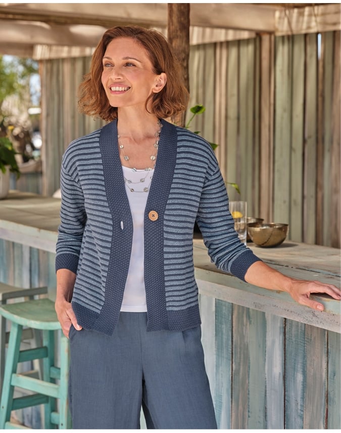 Open Textured Cardigan