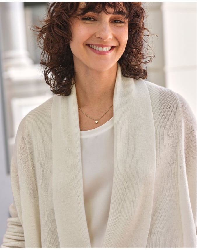 Cashmere Short Edge To Edge Cardigan