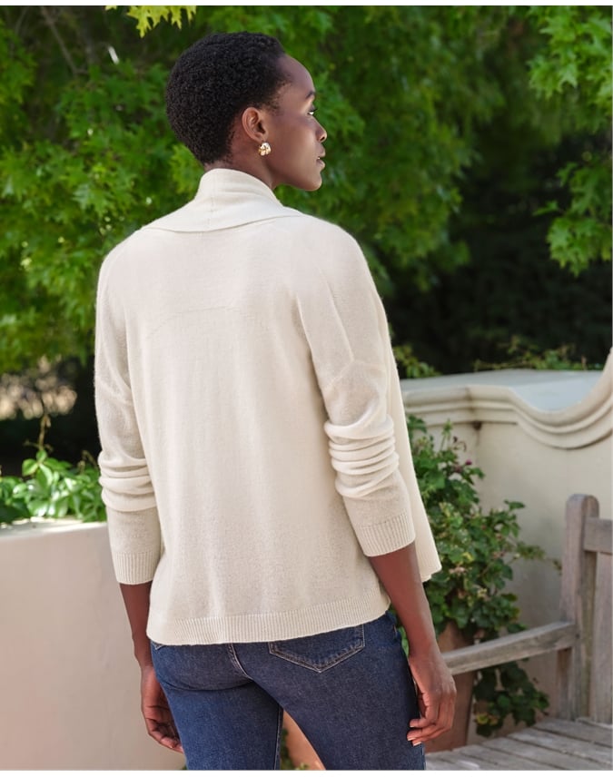 Cashmere Short Edge To Edge Cardigan