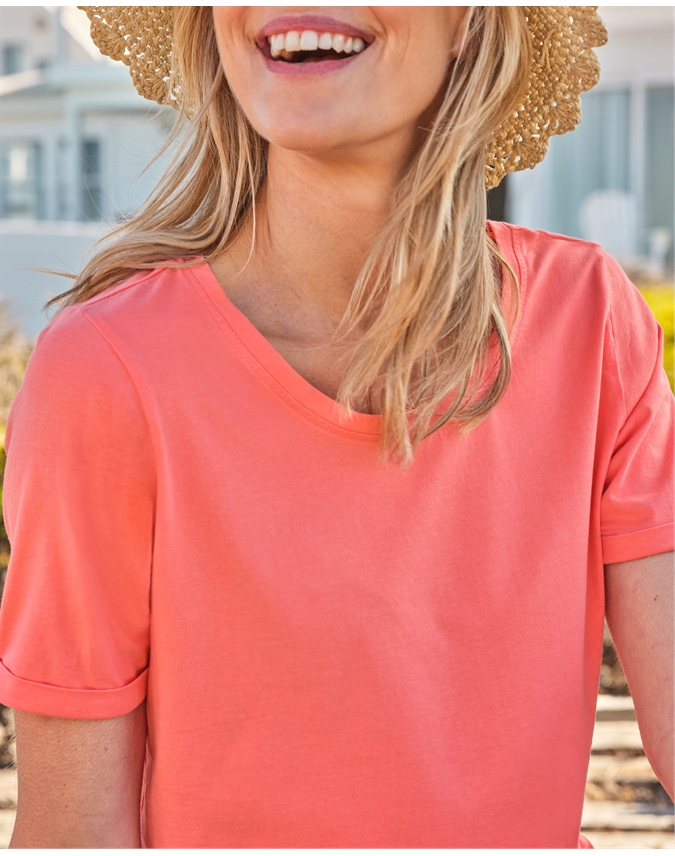 Organic Cotton Scoop Neck Top