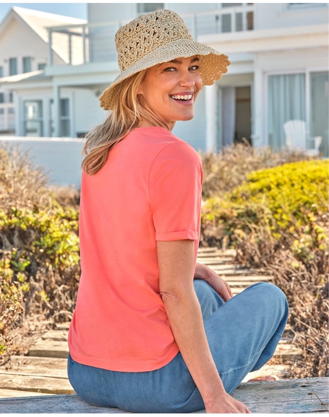Organic Cotton Scoop Neck Top