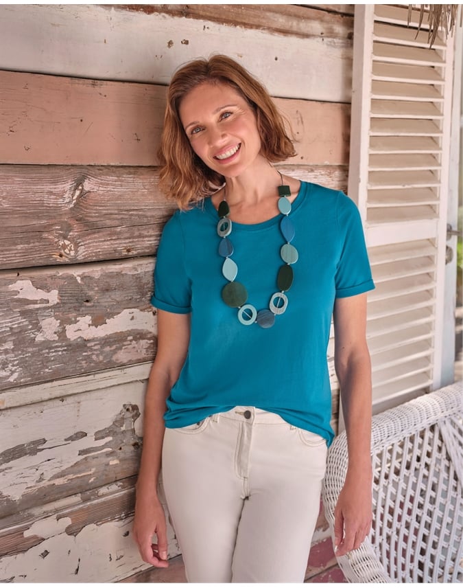 Organic Cotton Scoop Neck Top
