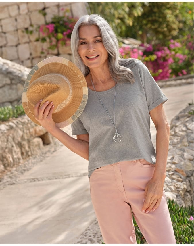 Organic Cotton Scoop Neck Top