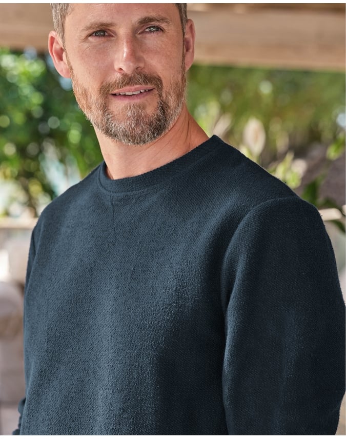 Mid Weight Textured Sweatshirt