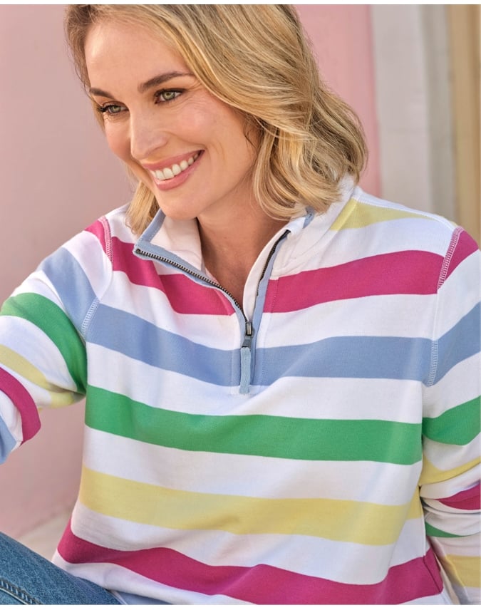 Organic Cotton Half Zip Sweatshirt