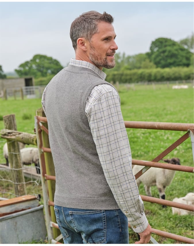 Mens Lambswool Vest